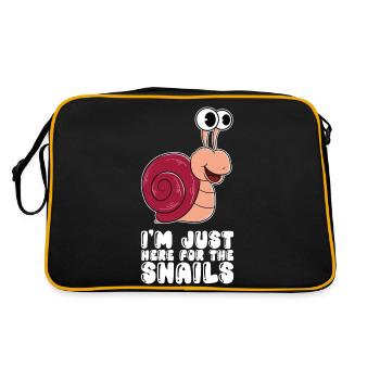 Je ne suis là que pour les escargots - Sac Retro - noir/or - Dos