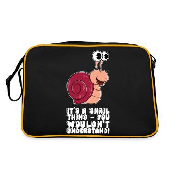 It's a snail thing - Retro Bag - black/gold - Back