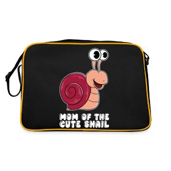 The mother of the cute snail - Retro Bag - black/gold - Back