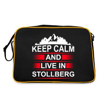 Erzgebirge Stollberg - Retro Tasche - Schwarz/Gold - Hinten
