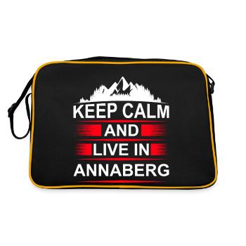 Erzgebirge Annaberg - Retro Tasche - Schwarz/Gold - Hinten