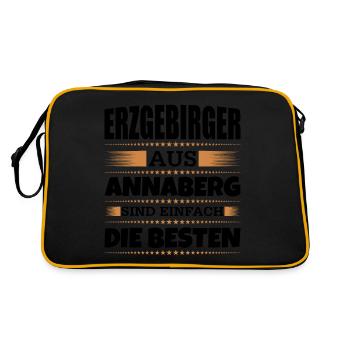 Erzgebirger aus Annaberg - Retro Tasche - Schwarz/Gold - Hinten