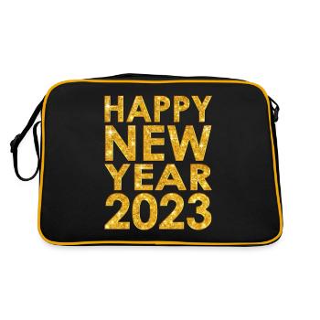 New Years Eve Party 2023 - 2023 New Year - Retro Bag - black/gold - Back