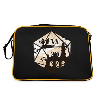 RPG rpg tabletop roleplaying games gamer dice role - Retro Bag - black/gold - Back