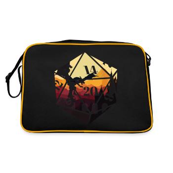 RPG rpg tabletop gamer roleplaying games dragon - Retro Bag - black/gold - Back