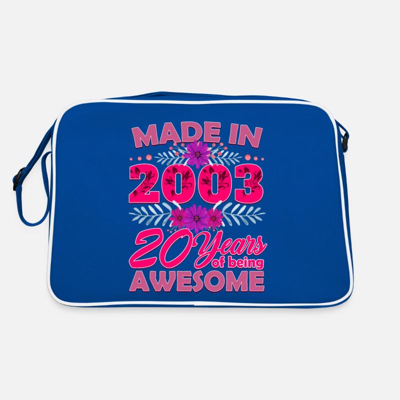 Made in 2003 20 Years of Being Awesome - 20th Birt Retro Bag