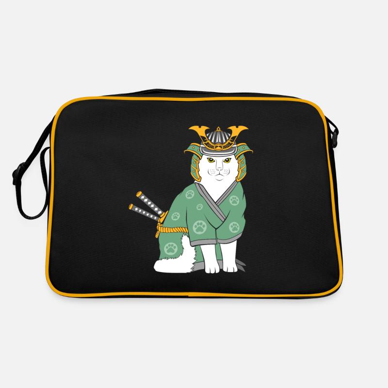 Neko Samurai Funny Retro Tasche