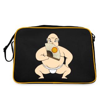 Samurai Funny Fun Naked - Retro Bag - black/gold - Back