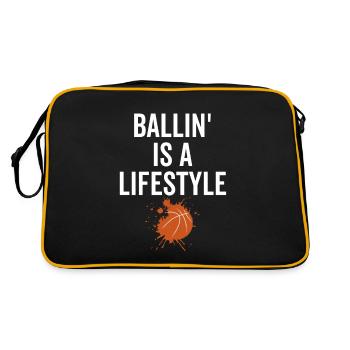 Ballin est un style de vie - Sac Retro - noir/or - Dos