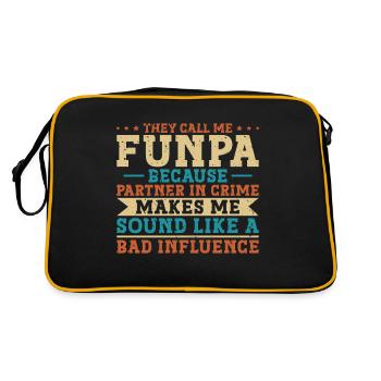 Ils m’appellent Funpa Papa Grand-père Fête des pères - Sac Retro - noir/or - Dos
