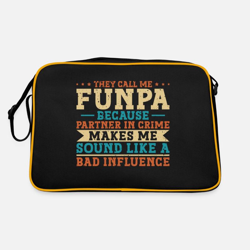 Sie Nennen Mich Funpa Dad Opa Vatertag Retro Tasche