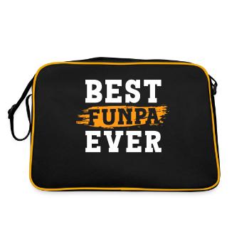 Meilleur Funpa Ever Grandpa Daddy Fête des pères - Sac Retro - noir/or - Dos