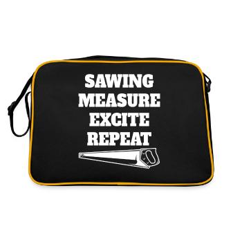 Carpenter Craftsman Joinery Carpenter Planer - Retro Bag - black/gold - Back