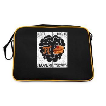 Left Pi Right Cake Funny Math Chemistry Student - Sac Retro - noir/or - Dos