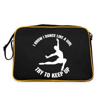 Ballet Dancer Gift Dance Ballerina Dance Class - Retro Bag - black/gold - Back