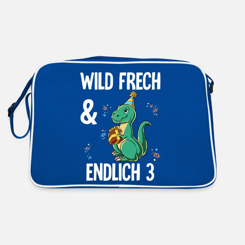 3. Geburtstag T-rex Wild Frech Und Endlich 3 Jahre Retro Tasche
