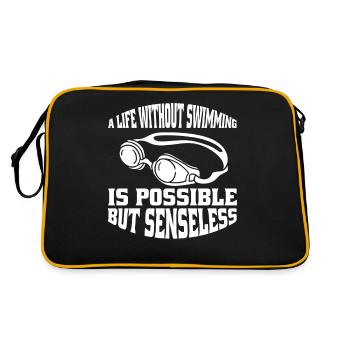 Club de natation Nageuse Mme Schwimmer Natation - Sac Retro - noir/or - Dos