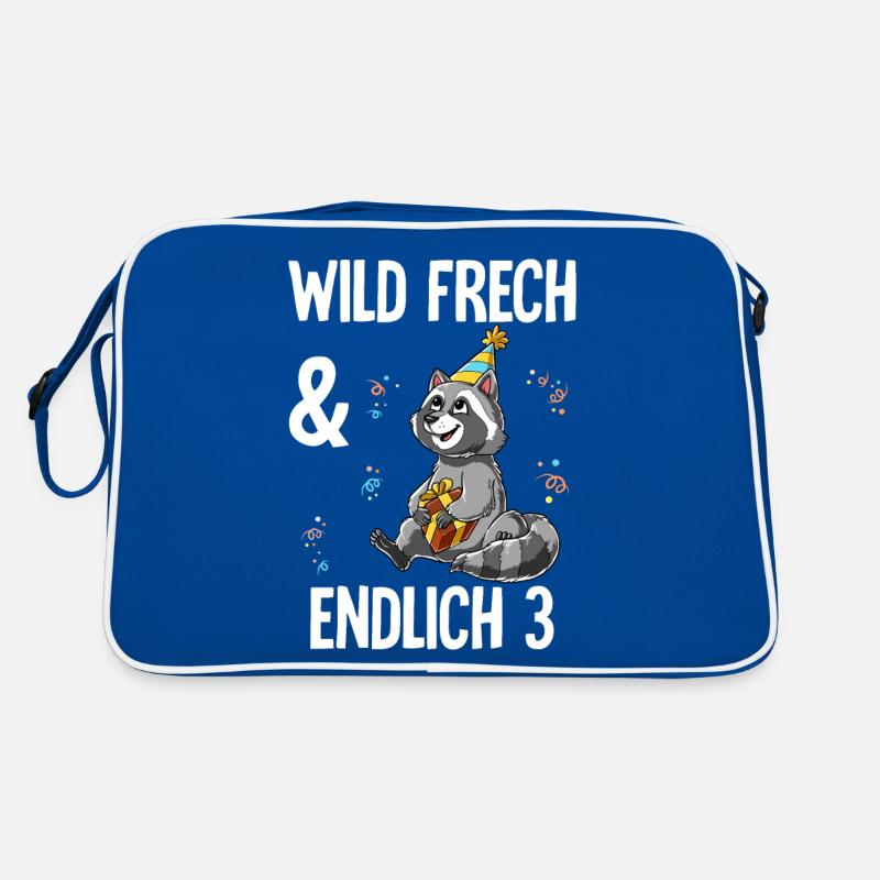 3. Geburtstag Waschbär Wild Frech Und Endlich 3 Retro Tasche