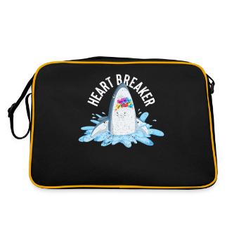 Saint-Valentin Requin Heartbreaker Drôle de cœurs Requins - Sac Retro - noir/or - Dos