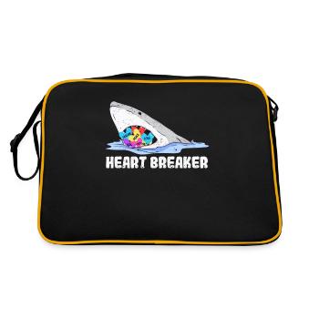 Saint-Valentin Requin Heartbreaker Drôle de cœurs Requins - Sac Retro - noir/or - Dos