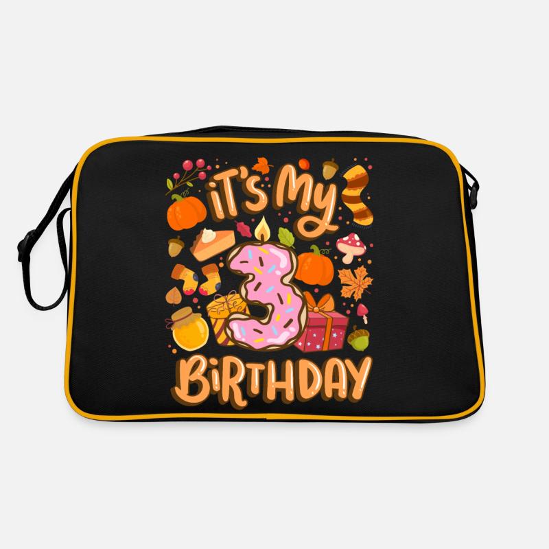 It's my 3 birthday autumn maple leaf autumn Retro Bag