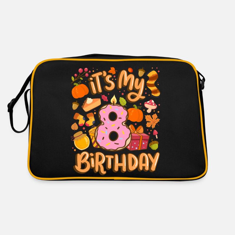It's my 8 birthday autumn maple leaf autumn Retro Bag