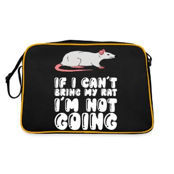 Si je n’apporte pas mon rat - Sac Retro - noir/or - Dos