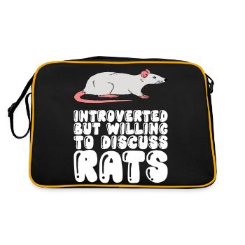 Introverti parlant des rats - Sac Retro - noir/or - Dos