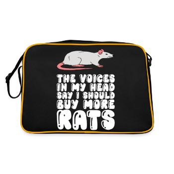 Je devrais acheter plus de rats - Sac Retro - noir/or - Dos