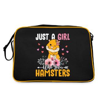 just girls who loves hamster - Sac Retro - noir/or - Dos