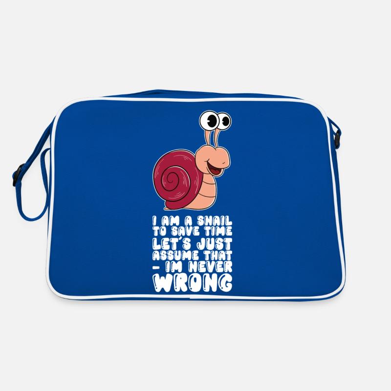 Ich Bin Eine Schnecke Retro Tasche