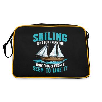 Segeln ist nicht jedermanns Sache - ich liebe das Segeln - Retro Tasche - Schwarz/Gold - Hinten