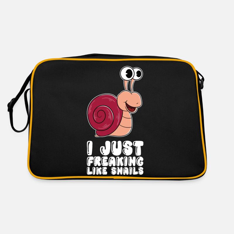 Ich Mag Schnecken Einfach Verdammt Gern Retro Tasche