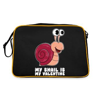 Meine Schnecke Ist Meine Valentine - Retro Tasche - Schwarz/Gold - Hinten