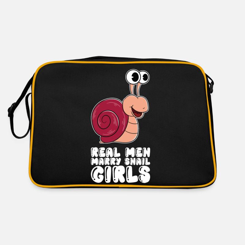Echte Männer Heiraten Schneckenmädchen Retro Tasche