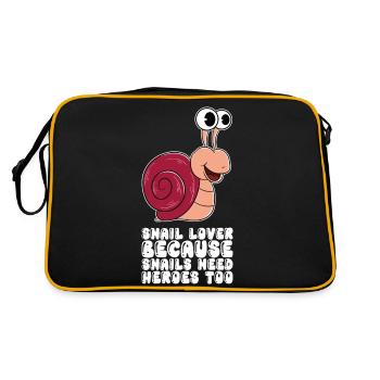 Snail lover Snails - Retro Bag - black/gold - Back