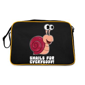 Snails for everyone - Retro Bag - black/gold - Back