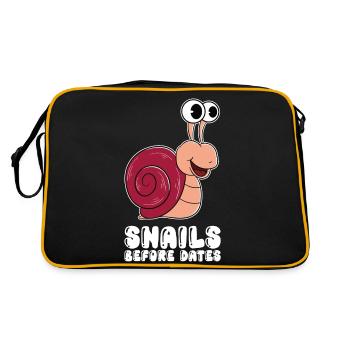Snails before dates - Retro Bag - black/gold - Back