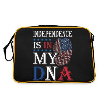 Unabhängigkeit Ist In Meiner Dna 4. Juli - Retro Tasche - Schwarz/Gold - Hinten