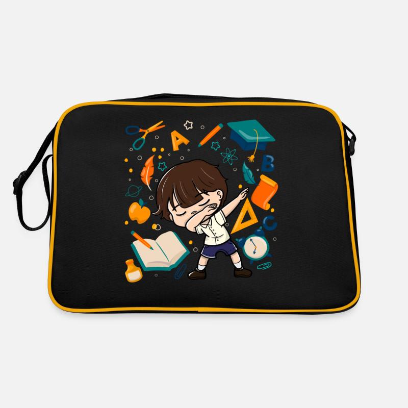 Dabbing Boy Erster Tag Der Schule Student Kid Retro Tasche