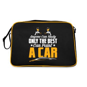 Anyone Can Study Only The Best Can Paint A Car Aut - Retro Bag - black/gold - Back