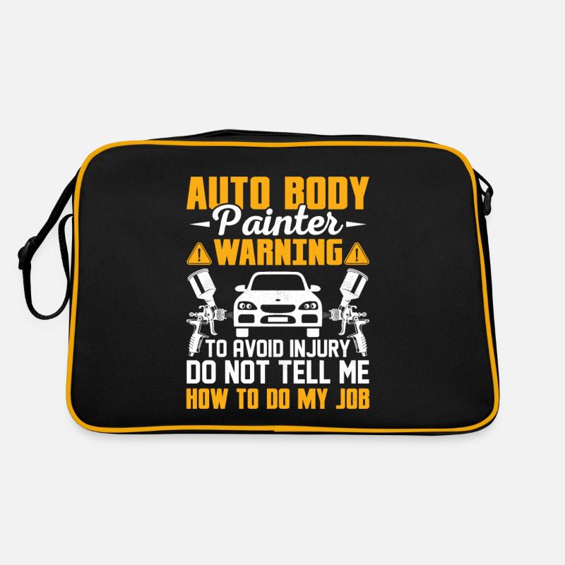 Auto Body Painter Warning To Avoid Injury Do Not T Retro Tasche