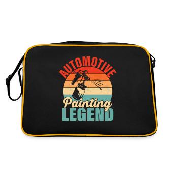Automotive Painting Legend Auto Body Painter Tech - Retro Tasche - Schwarz/Gold - Hinten