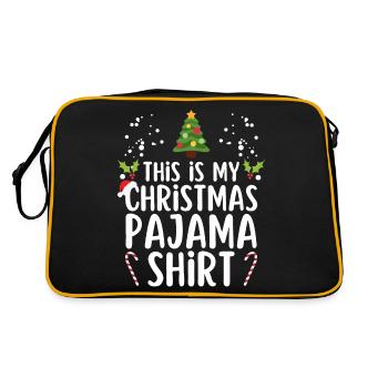 Christmas Pajamas Pajamas Sleepshirt - Retro Bag - black/gold - Back