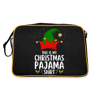 Christmas Pajamas Pajamas Sleepshirt - Retro Bag - black/gold - Back
