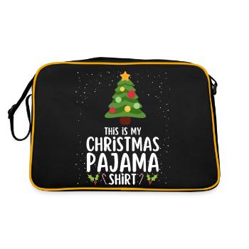 Christmas Pajamas Pajamas Sleepshirt - Retro Bag - black/gold - Back