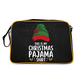Christmas Pajamas Pajamas Sleepshirt - Retro Bag - black/gold - Back