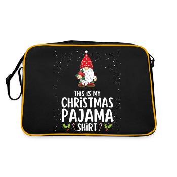Christmas Pajamas Pajamas Sleepshirt - Retro Bag - black/gold - Back