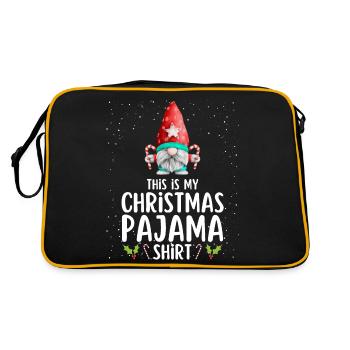 Christmas Pajamas Pajamas Sleepshirt - Retro Bag - black/gold - Back