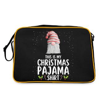 Christmas Pajamas Pajamas Sleepshirt - Retro Bag - black/gold - Back
